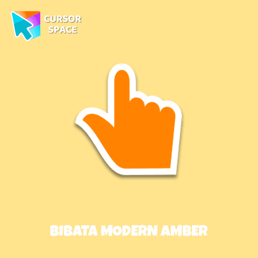 Bibata Modern Amber pointer cursor